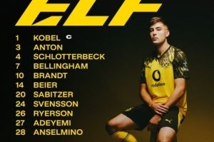 德国杯法鹰vs多特首发:堂安律、格策先发,小贝林、阿德耶米出战